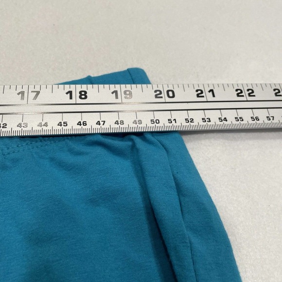 Roaman's 3X 30/32 Cropped Ankle Pull On Leggings Blue Stretch Cotton New - Picture 7 of 8
